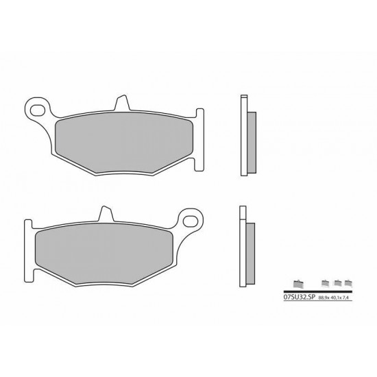 Plaquettes de frein BREMBO route métal fritté - 07SU32SP