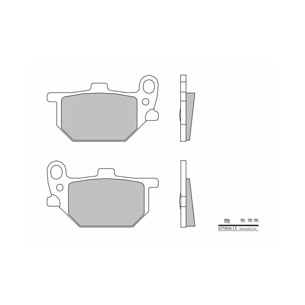 Plaquettes de frein BREMBO route carbone céramique - 07YA0413