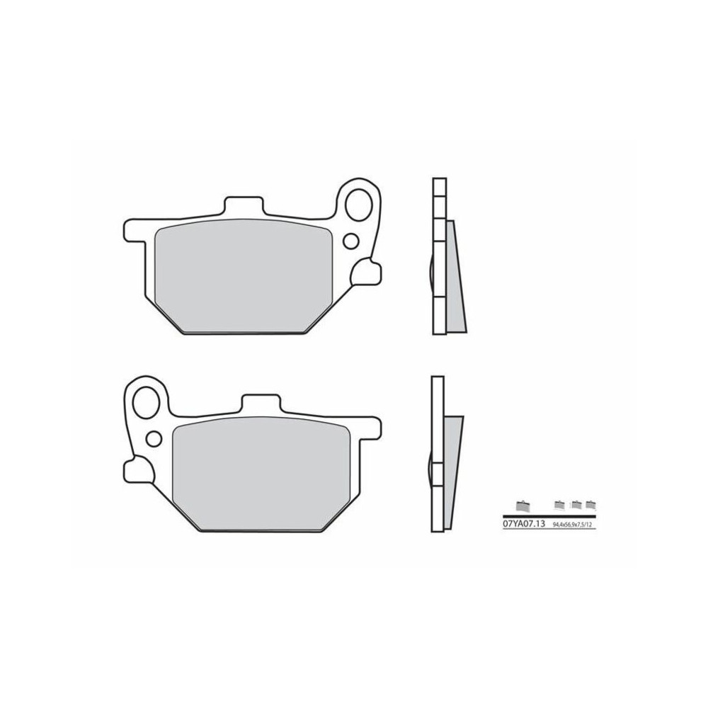 Plaquettes de frein BREMBO route carbone céramique - 07YA0713