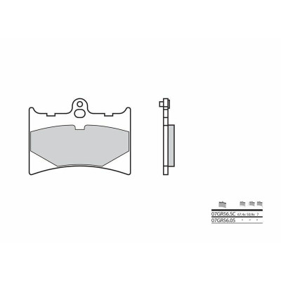 Plaquettes de frein BREMBO route carbone céramique - 07GR5605