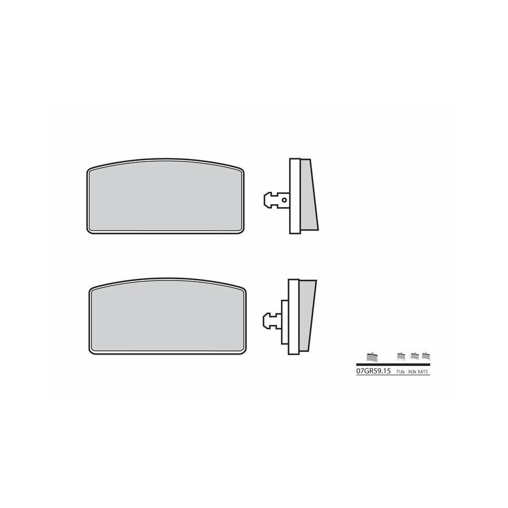 Plaquettes de frein BREMBO route carbone céramique - 07GR5915