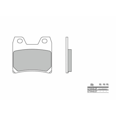 Plaquettes de frein BREMBO route métal fritté - 07YA40SP