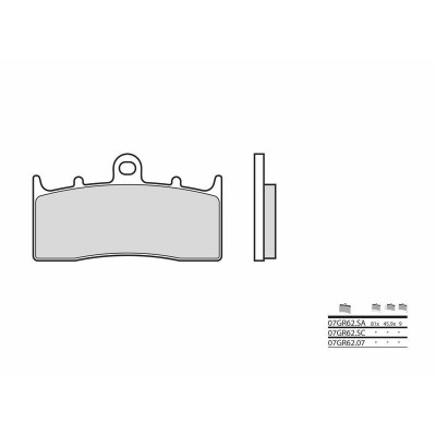 Plaquettes de frein BREMBO route métal fritté - 07GR62SA