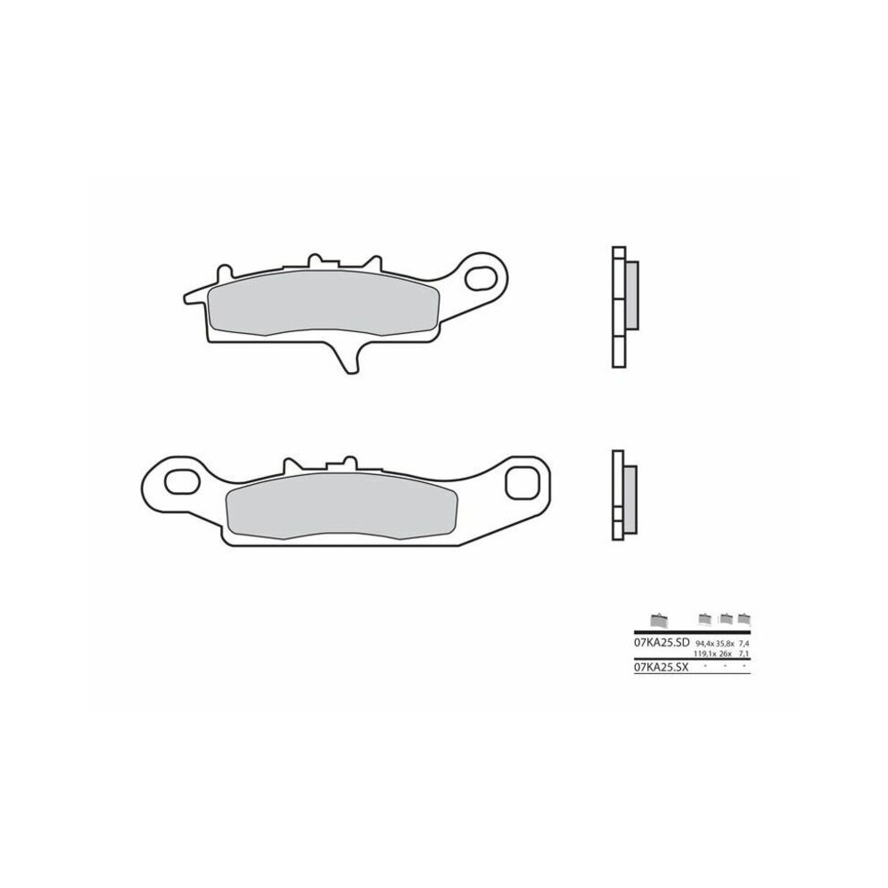 Plaquettes de frein BREMBO Off-Road métal fritté - 07KA25SD