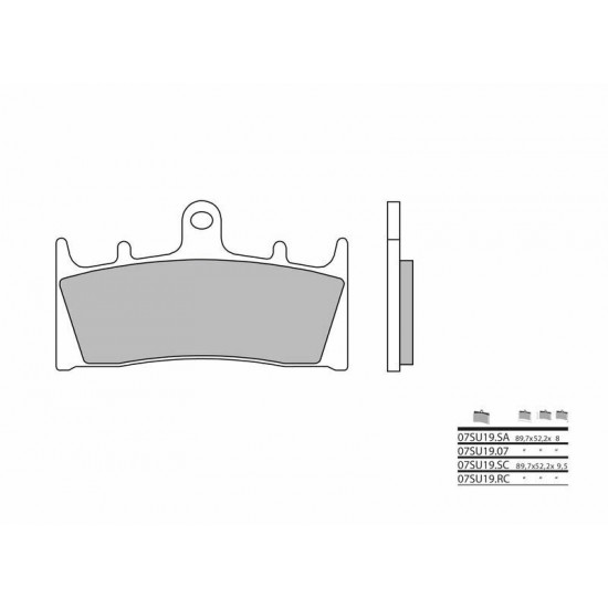 Plaquettes de frein BREMBO route carbone céramique - 07SU1907