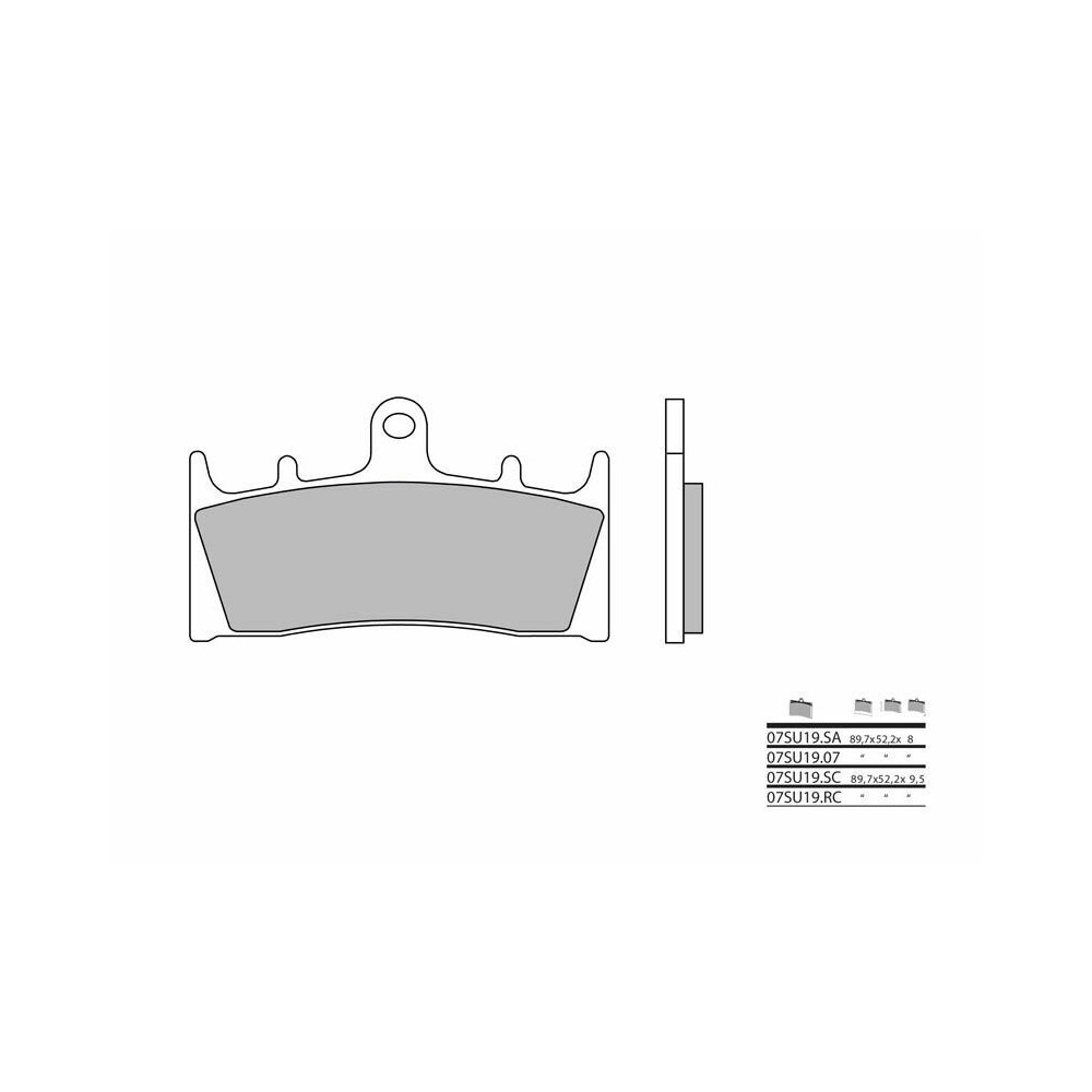 Plaquettes de frein BREMBO route carbone céramique - 07SU1907