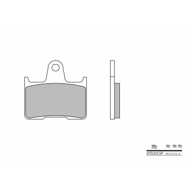 Plaquettes de frein BREMBO route métal fritté - 07SU25SP