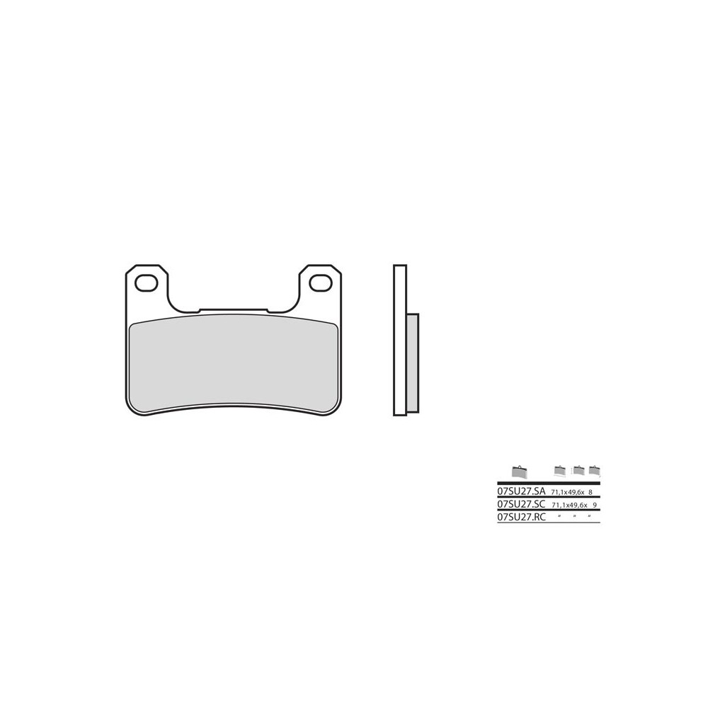 Plaquettes de frein BREMBO route métal fritté - 07SU27LA