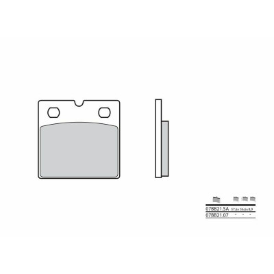 Plaquettes de frein BREMBO route carbone céramique - 07BB2107