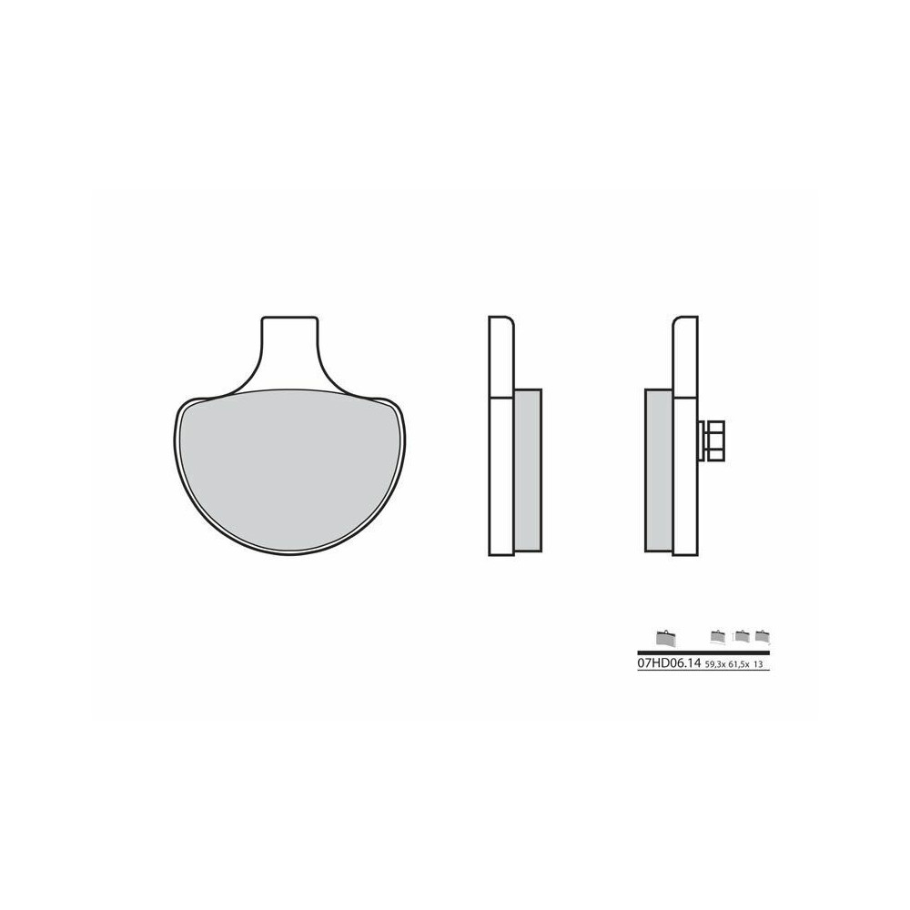 Plaquettes de frein BREMBO route carbone céramique - 07HD0614