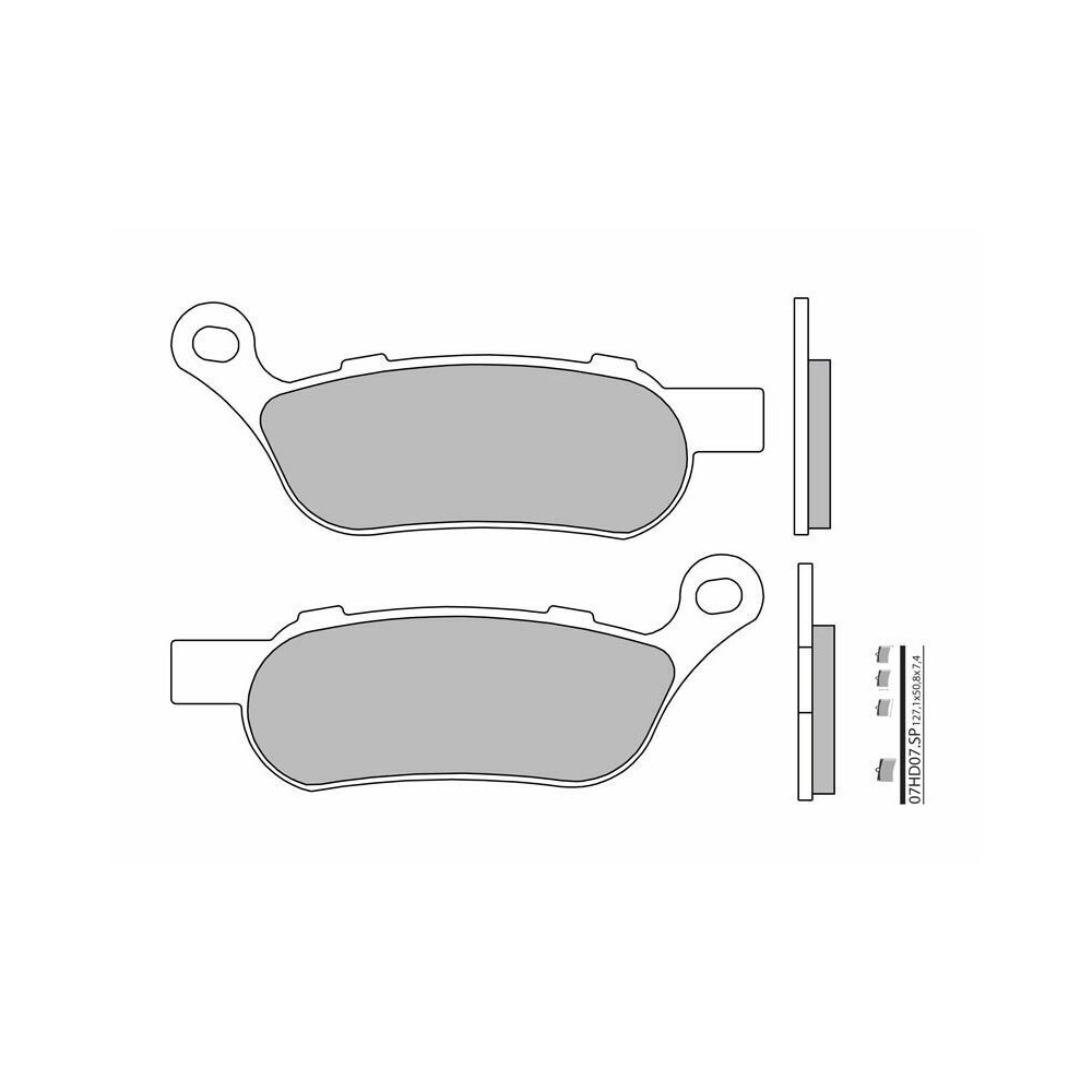 Plaquettes de frein BREMBO route métal fritté - 07HD07SP