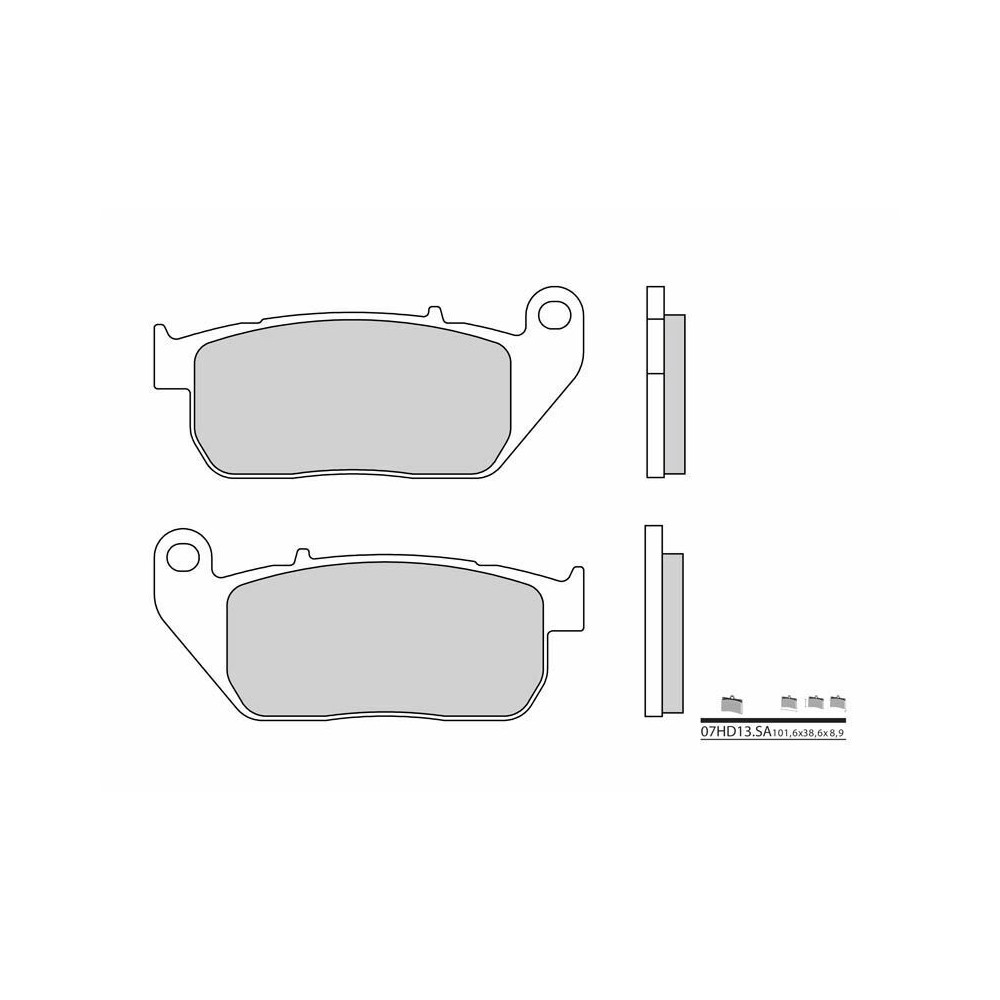 Plaquettes de frein BREMBO route métal fritté - 07HD13SA