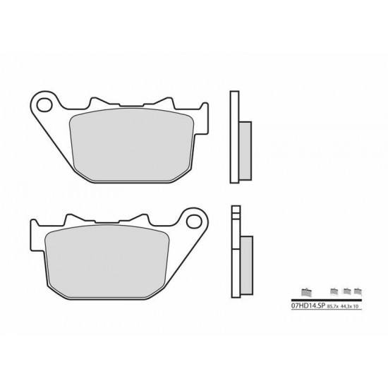 Plaquettes de frein BREMBO route métal fritté - 07HD14SP