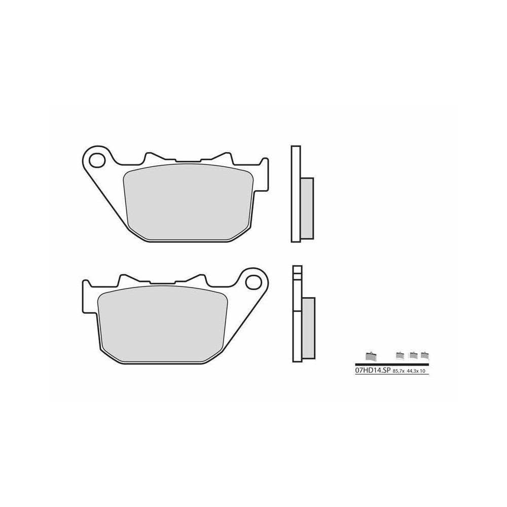 Plaquettes de frein BREMBO route métal fritté - 07HD14SP