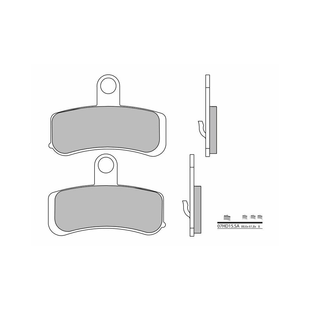 Plaquettes de frein BREMBO route métal fritté - 07HD15SA