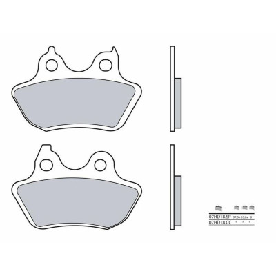 Plaquettes de frein BREMBO route métal fritté - 07HD18SP