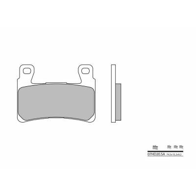 Plaquettes de frein BREMBO route métal fritté - 07HD20SA