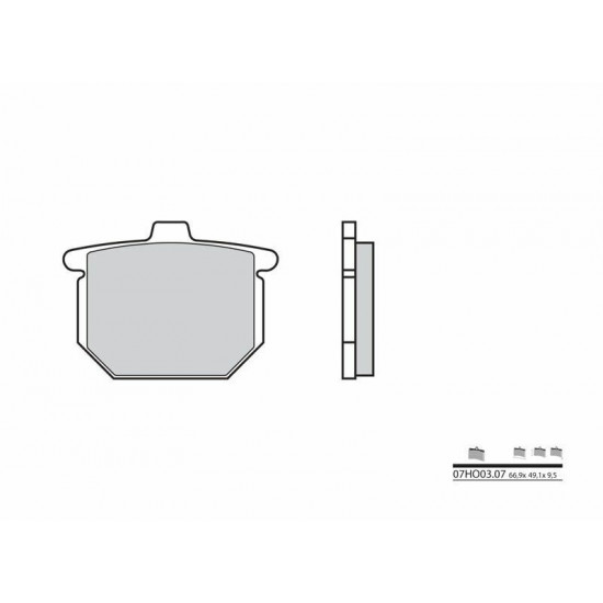 Plaquettes de frein BREMBO route carbone céramique - 07HO0307