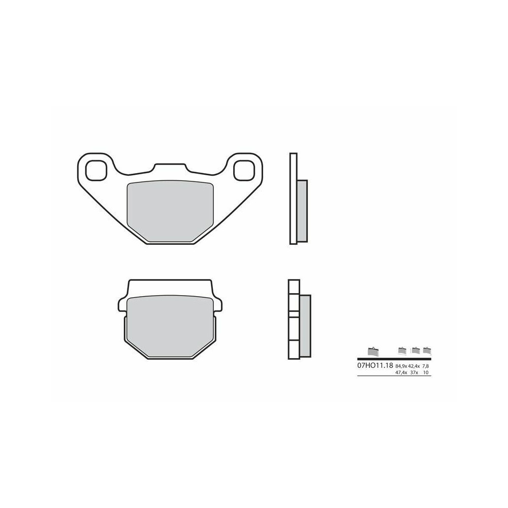 Plaquettes de frein BREMBO route carbone céramique - 07HO1118