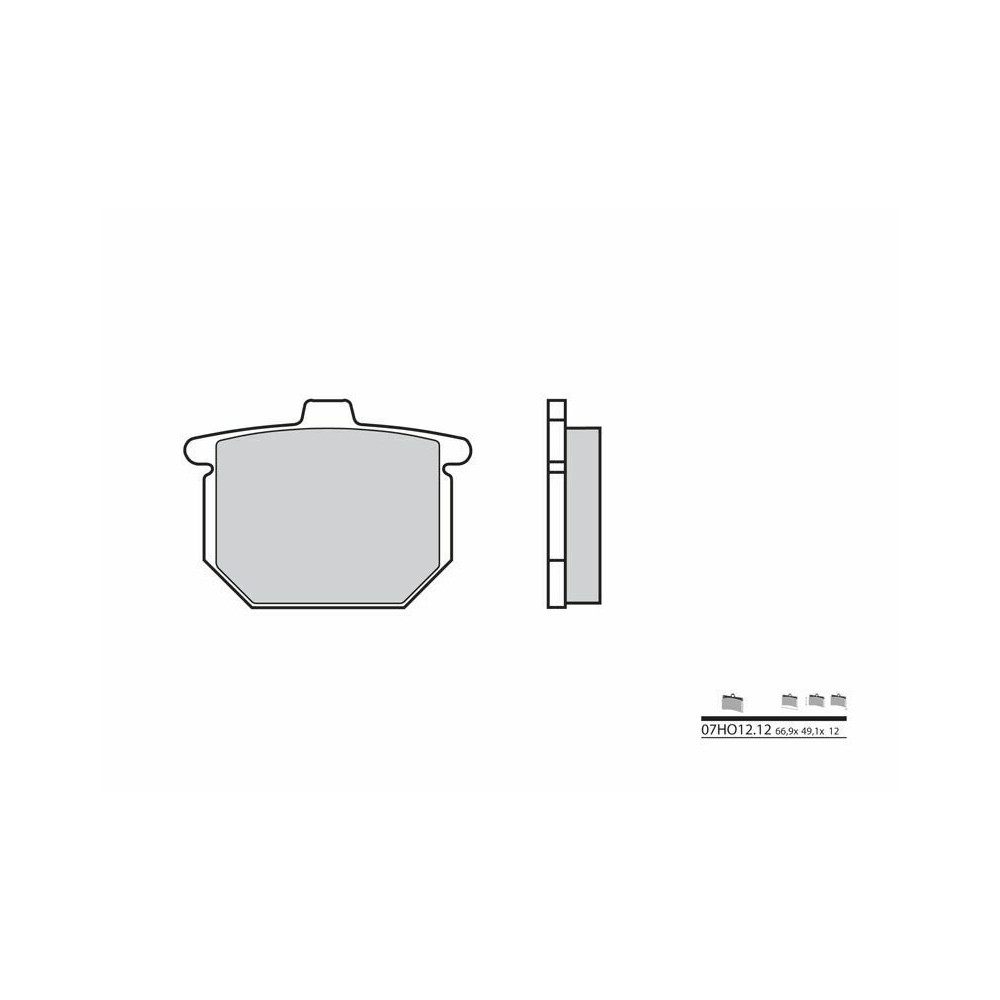 Plaquettes de frein BREMBO route carbone céramique - 07HO1212