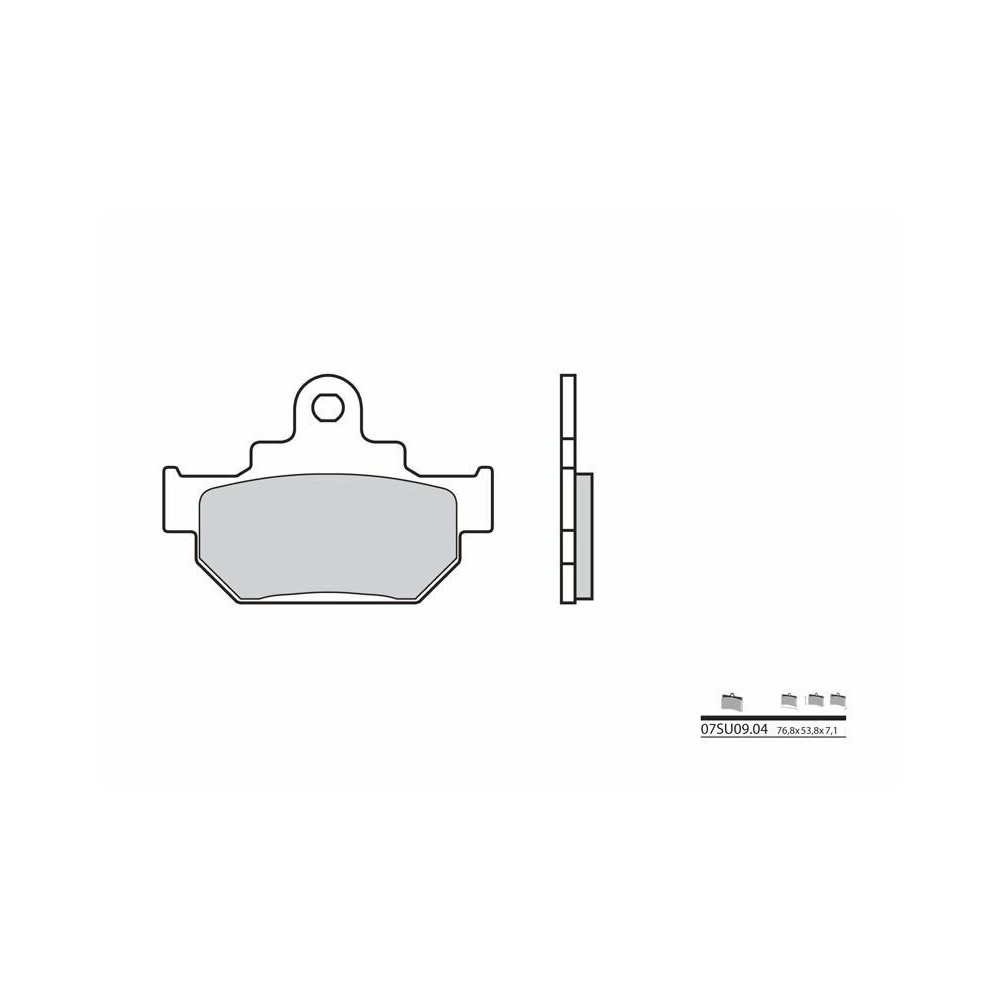 Plaquettes de frein BREMBO route carbone céramique - 07SU0904