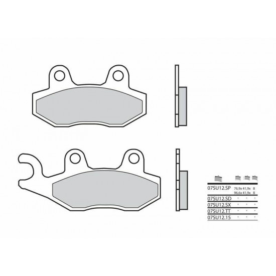 Plaquettes de frein BREMBO Off-Road métal fritté - 07SU12SD