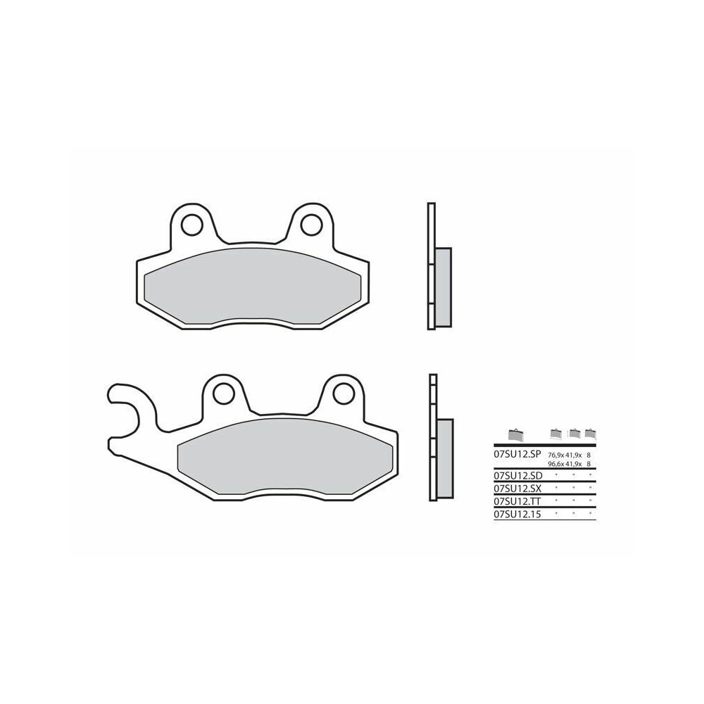 Plaquettes de frein BREMBO Off-Road métal fritté - 07SU12SX