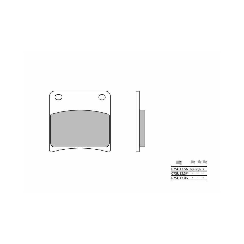 Plaquettes de frein BREMBO route métal fritté - 07SU13SA