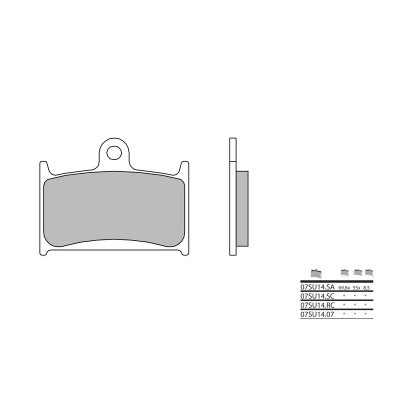 Plaquettes de frein BREMBO route métal fritté - 07SU14LA