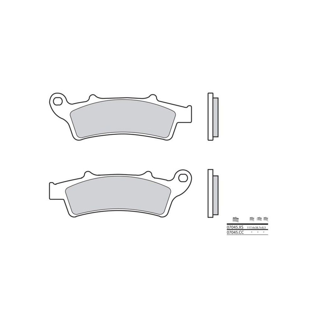 Plaquettes de frein BREMBO Scooter métal fritté - 07045XS