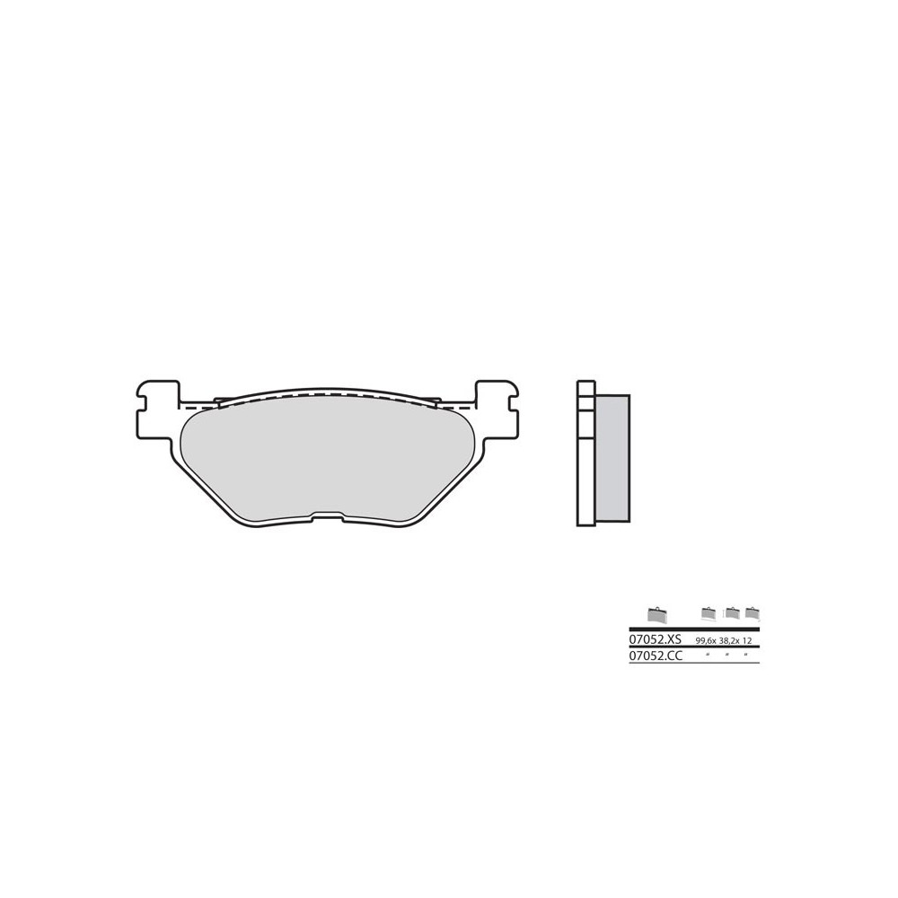 Plaquettes de frein BREMBO Scooter métal fritté - 07052XS