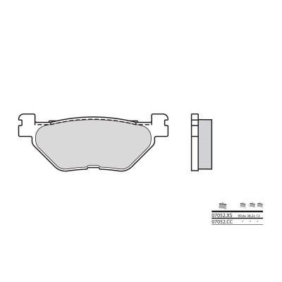 Plaquettes de frein BREMBO Scooter métal fritté - 07052XS