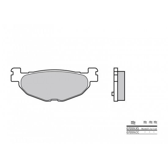 Plaquettes de frein BREMBO Scooter métal fritté - 07059XS