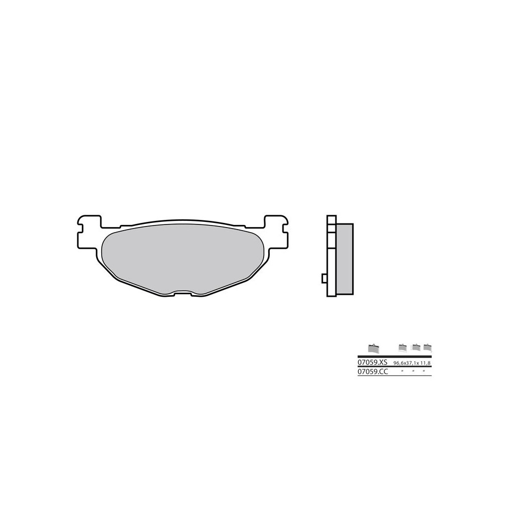 Plaquettes de frein BREMBO Scooter métal fritté - 07059XS