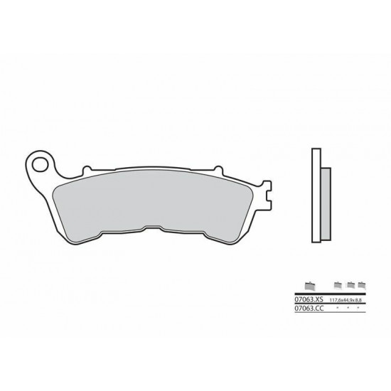 Plaquettes de frein BREMBO Scooter métal fritté - 07063XS