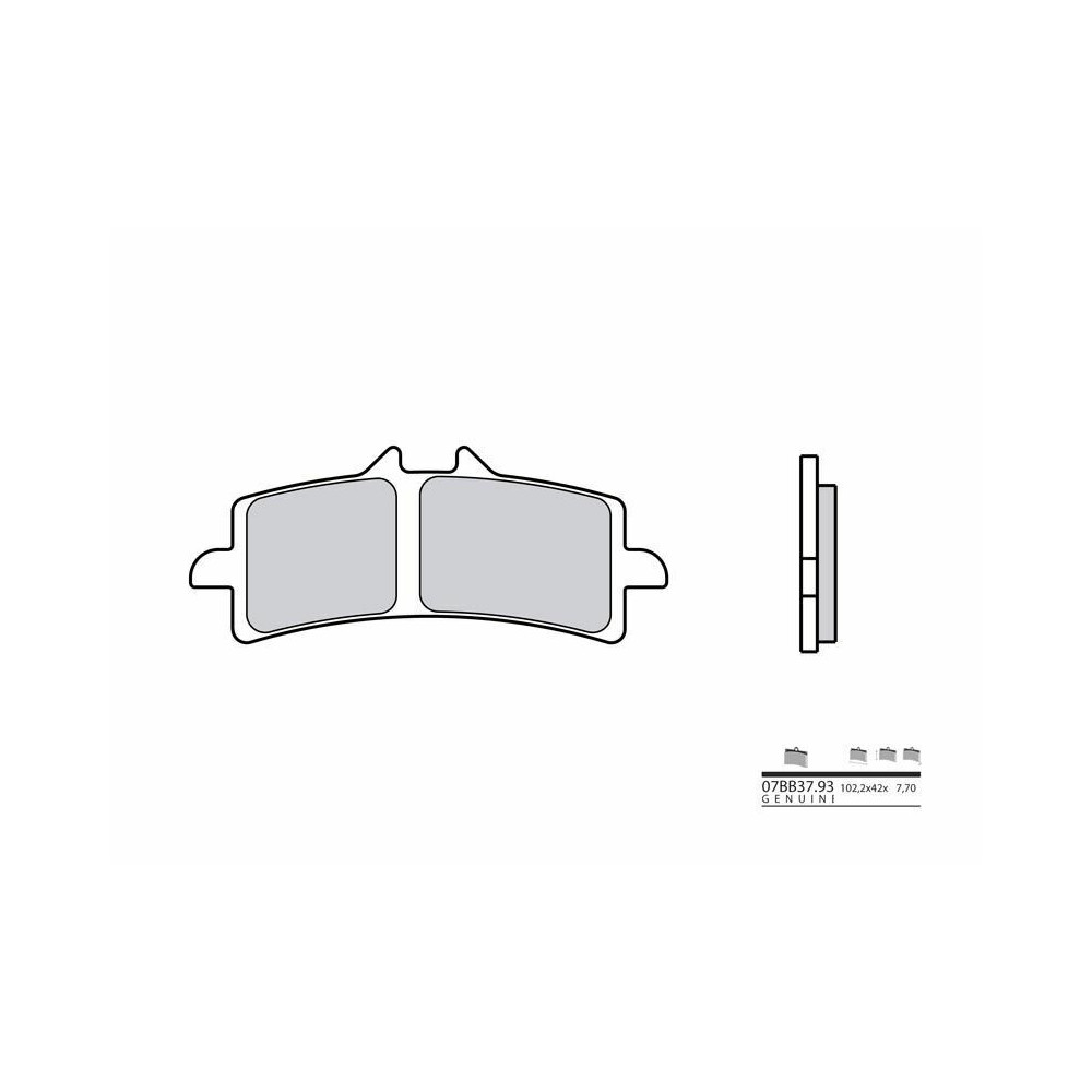 Plaquettes de frein BREMBO Vintage métal fritté - 07BB3793