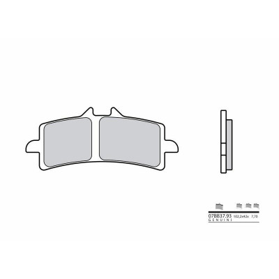 Plaquettes de frein BREMBO Vintage métal fritté - 07BB3793