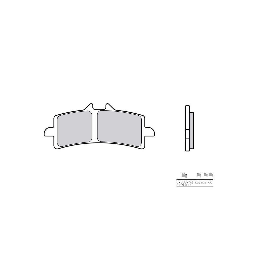 Plaquettes de frein BREMBO route métal fritté - 07BB37LA