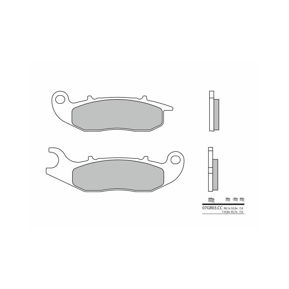 Plaquettes de frein BREMBO route carbone céramique - 07GR03CC