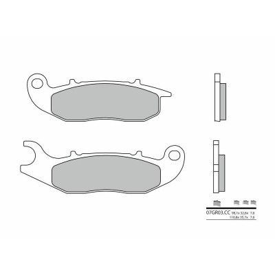 Plaquettes de frein BREMBO route carbone céramique - 07GR03CC