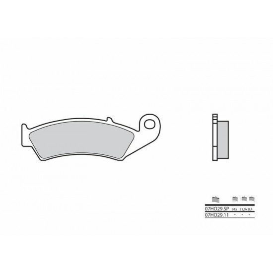 Plaquettes de frein BREMBO route métal fritté - 07HO29SP