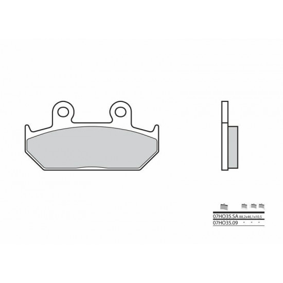 Plaquettes de frein BREMBO route carbone céramique - 07HO3509