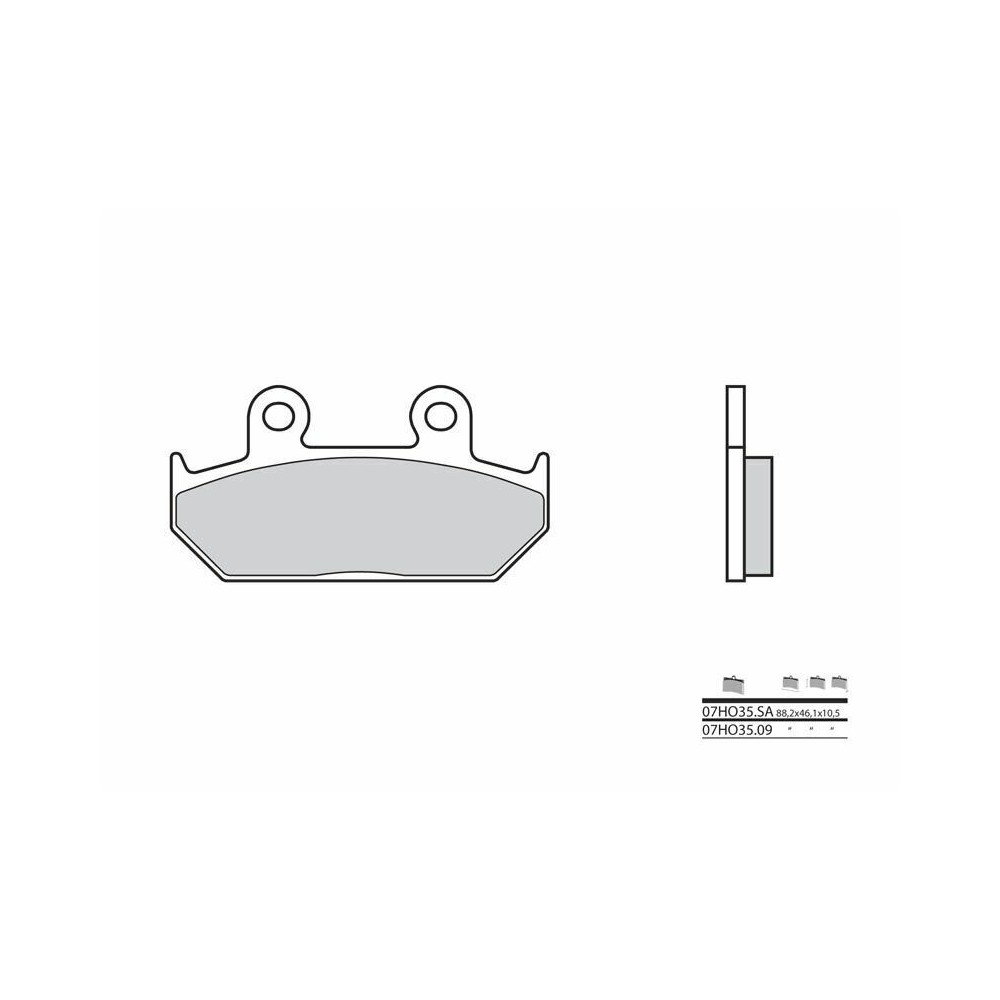 Plaquettes de frein BREMBO route carbone céramique - 07HO3509