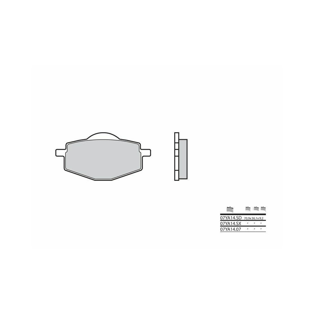 Plaquettes de frein BREMBO route carbone céramique - 07YA1407