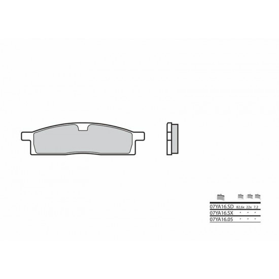 Plaquettes de frein BREMBO Off-Road métal fritté - 07YA16SD