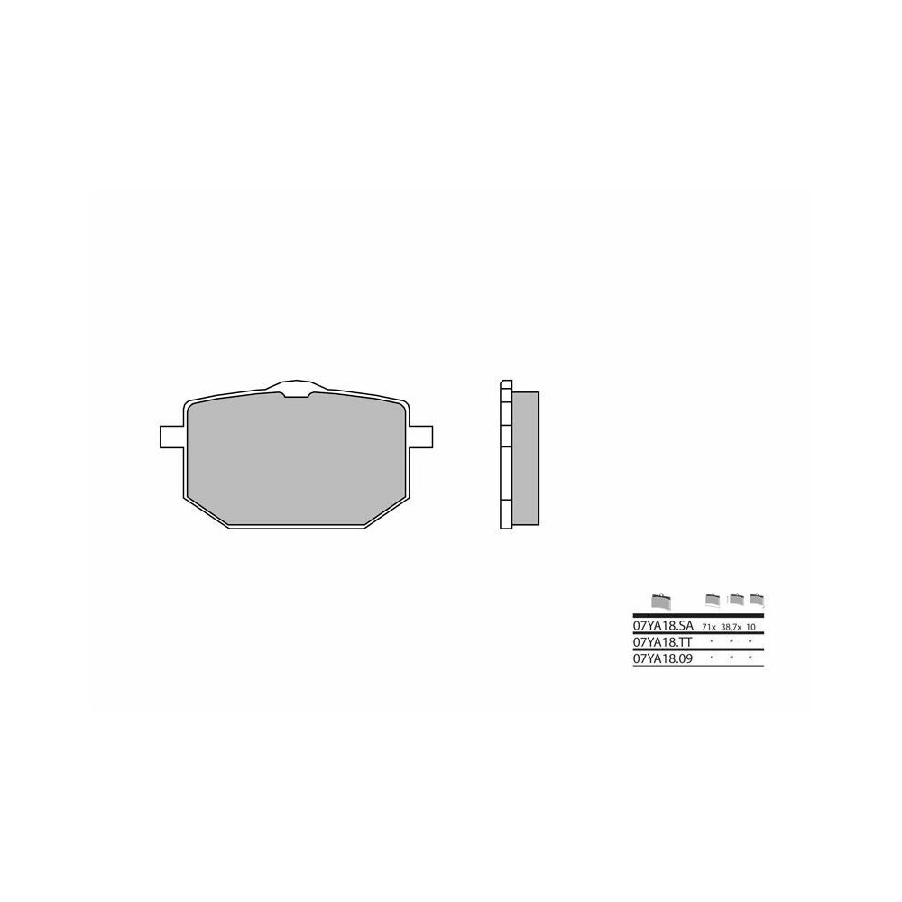 Plaquettes de frein BREMBO route carbone céramique - 07YA1809