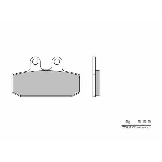 Plaquettes de frein BREMBO route carbone céramique - 07GR13CC