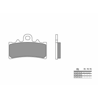 Plaquettes de frein BREMBO route carbone céramique - 07GR18CC