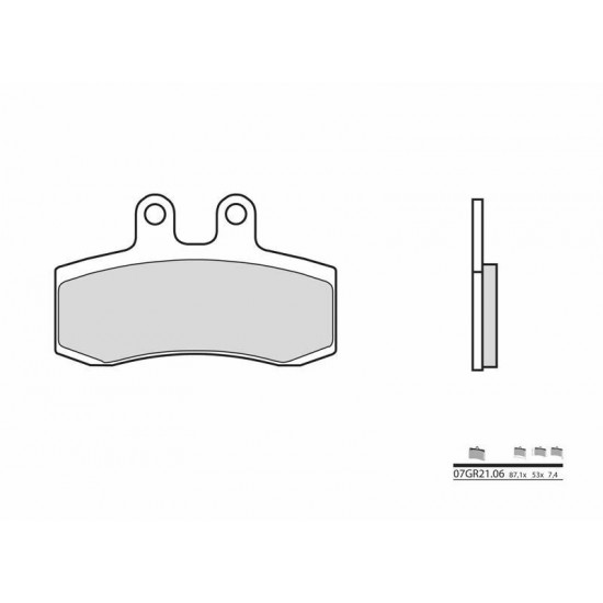 Plaquettes de frein BREMBO route carbone céramique - 07GR2106