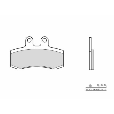 Plaquettes de frein BREMBO route carbone céramique - 07GR2106